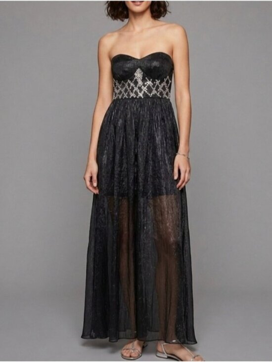Daisy Dresses & Skirts - Black Sheer Maxi Dress Prom Grad Whimsygoth Dark Fairy Prom Grad Size Medium